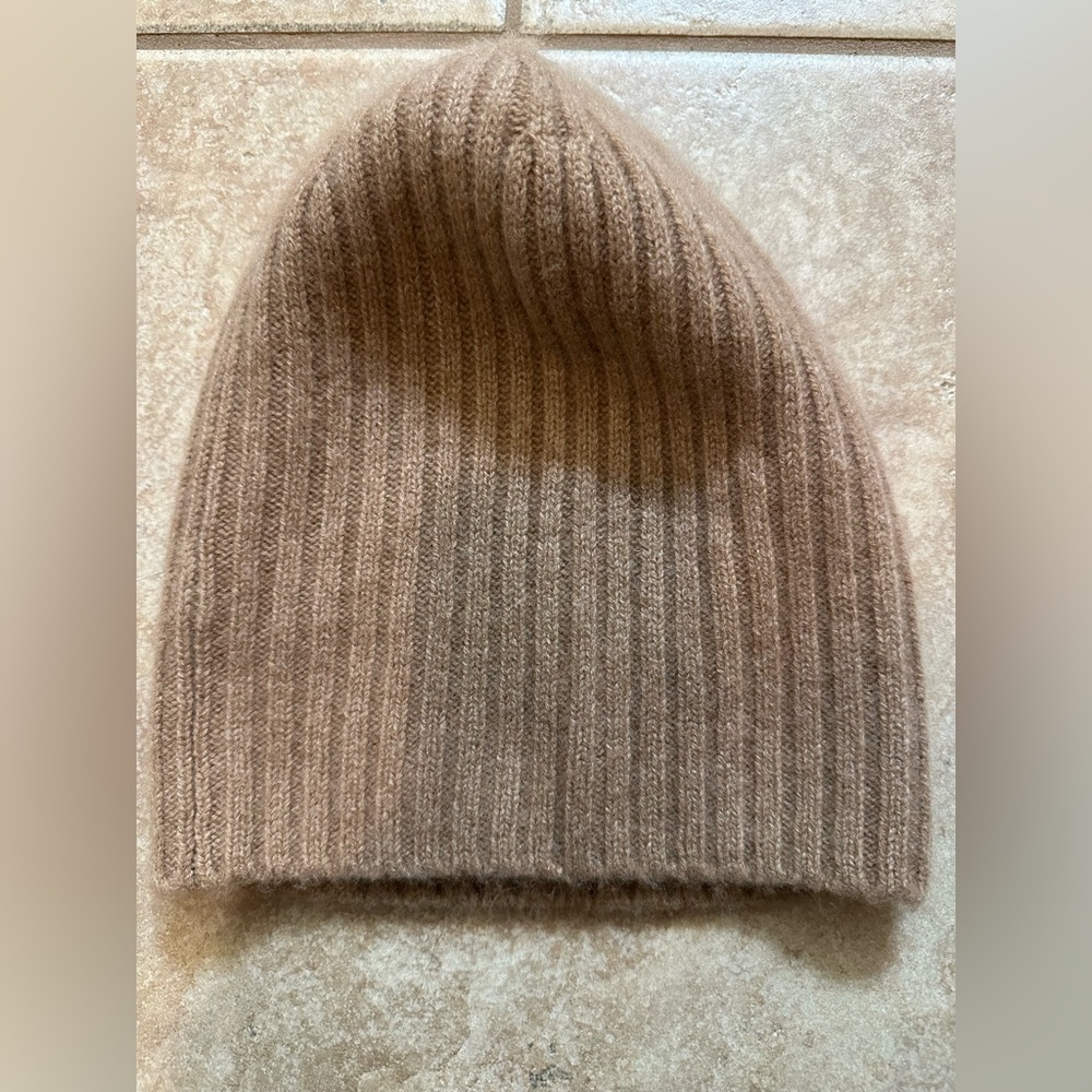 Cashmere Beanie Tan